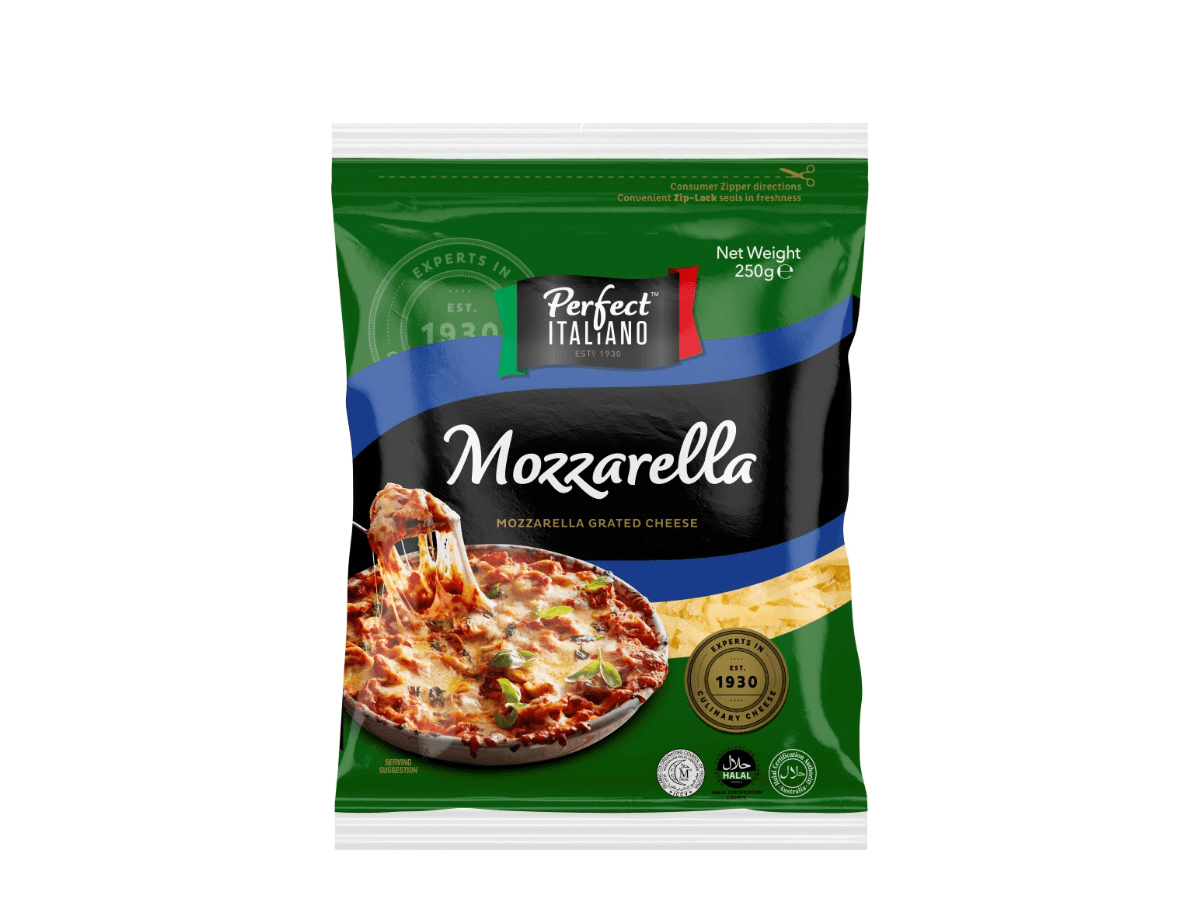 Perfect Italiano Mozzarella grated cheese pack, 250g