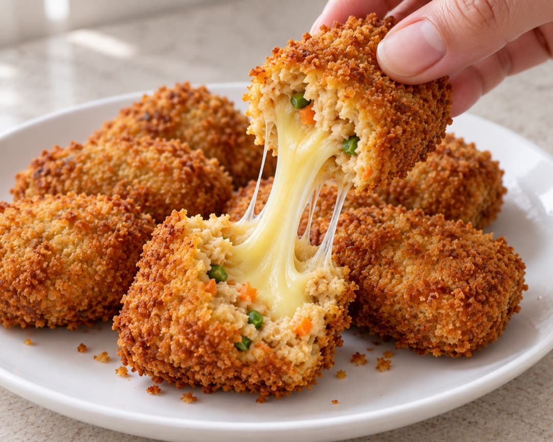 Stuff it: Into anything you fry, for a cheese pull.