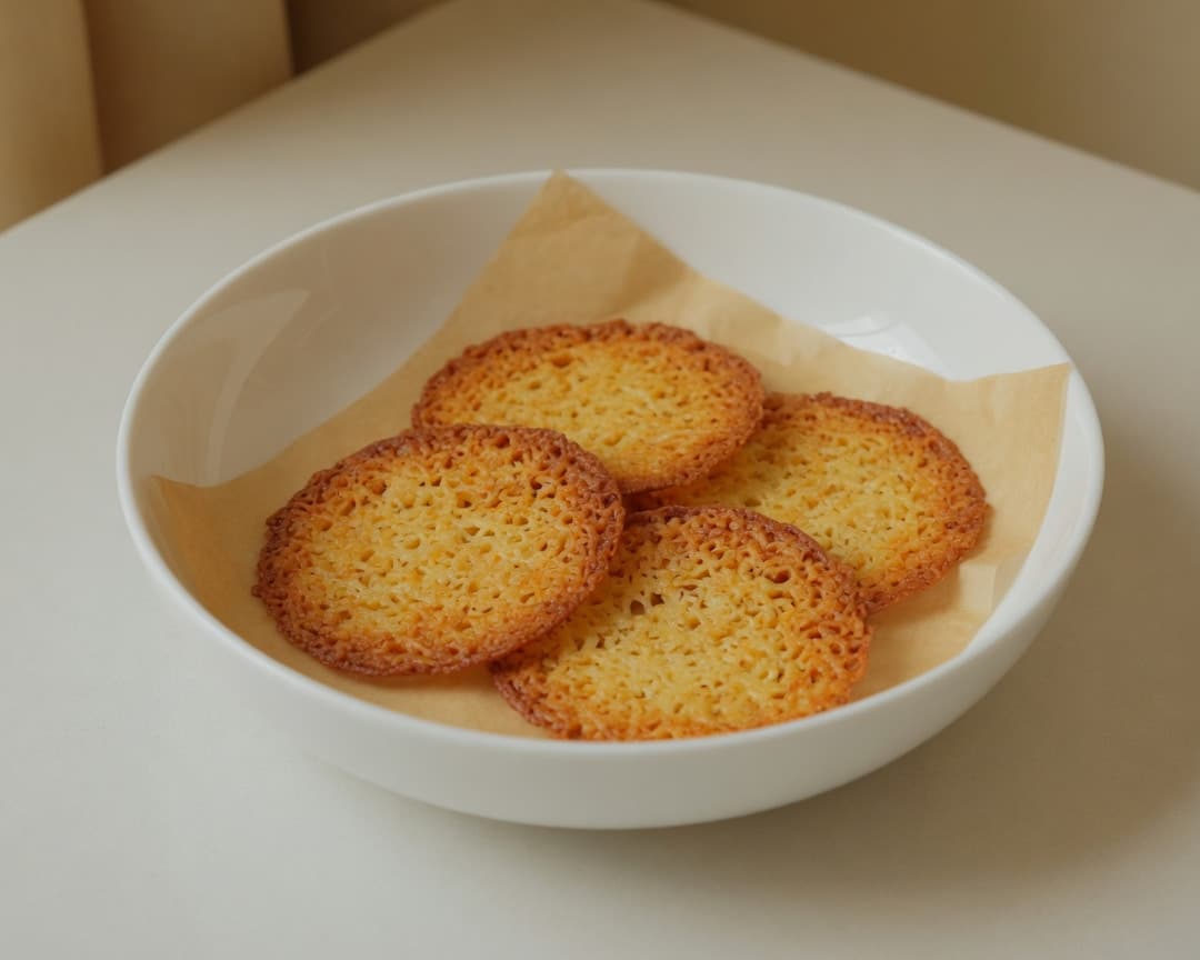 Baked Cheese Chips made with Perfect Italiano Mozzarella