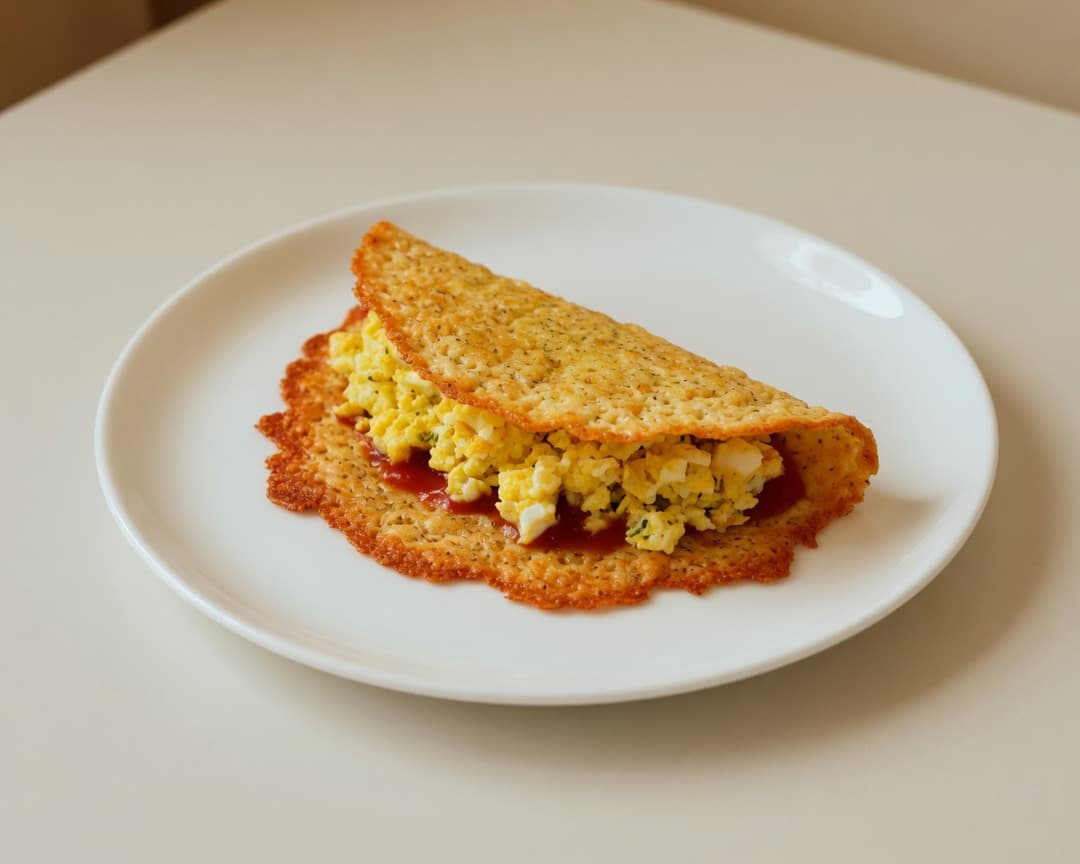 Crispy Cheese Taco with Egg Salad made with Perfect Italiano Perfect Bakes