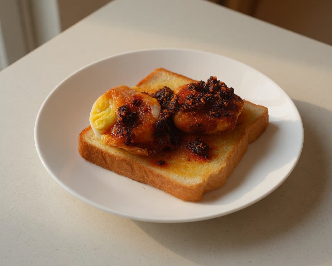 Crispy eggs on toast with a golden Perfect Italiano Mozzarella crust